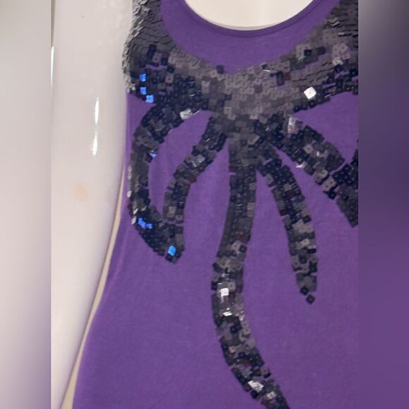 Vintage Mylie Cyrus / Max Azaria sequin bow tank top - Picture 3 of 7